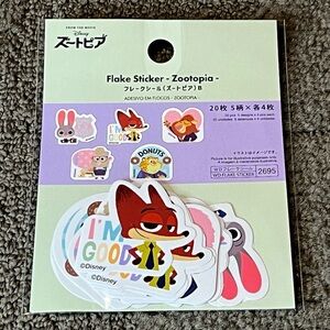 Zootopia Sticker Flakes Seals Pack Japan Exclusive Official Disney Kawaii Cute
